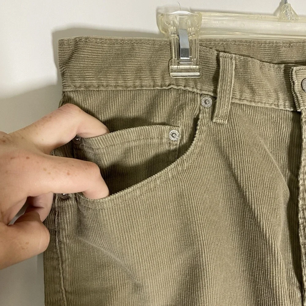 Vintage Levis 505 Jeans Mens 34x34 Brown Corduroy Reg Fit Straight Leg Preppy 90